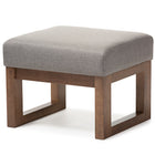 Baxton Studio Yashiya Mid-century Retro Modern Grey Fabric Upholstered Ottoman Stool