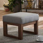 Baxton Studio Yashiya Mid-century Retro Modern Grey Fabric Upholstered Ottoman Stool