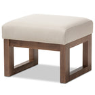 Baxton Studio Yashiya Mid-century Retro Modern Light Beige Fabric Upholstered Ottoman Stool