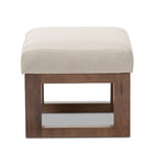 Baxton Studio Yashiya Mid-century Retro Modern Light Beige Fabric Upholstered Ottoman Stool