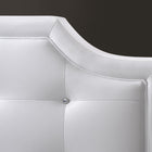 Baxton Studio Carlotta White Modern Bed with Upholstered Headboard - Full Size