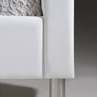 Baxton Studio Carlotta White Modern Bed with Upholstered Headboard - Full Size