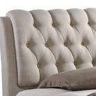 Baxton Studio Ainge Contemporary Button-Tufted Light Beige Fabric Upholstered Storage King-Size Bed with 2-drawer