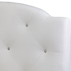 Baxton Studio Canterbury White Leather Contemporary Full-Size Bed