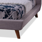 Baxton Studio Jonesy Scandinavian Style Mid-century Beige Fabric Upholstered Queen Size Platform Bed