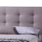 Baxton Studio Jonesy Scandinavian Style Mid-century Beige Fabric Upholstered Queen Size Platform Bed