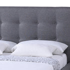 Baxton Studio Jonesy Scandinavian Style Mid-century Grey Fabric Upholstered Queen Size Platform Bed
