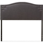 Baxton Studio Aubrey Modern and Contemporary Dark Grey Fabric Upholstered Queen Size Headboard