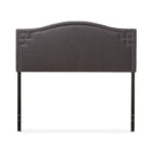 Baxton Studio Aubrey Modern and Contemporary Dark Grey Fabric Upholstered Queen Size Headboard
