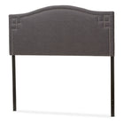 Baxton Studio Aubrey Modern and Contemporary Dark Grey Fabric Upholstered Queen Size Headboard