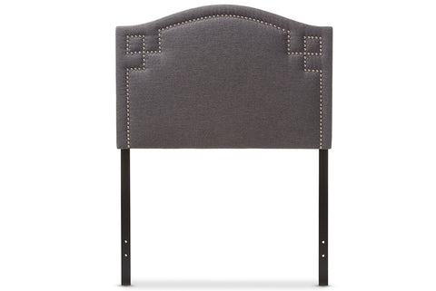 Baxton Studio Aubrey Modern and Contemporary Dark Grey Fabric Upholstered Twin Size Headboard 