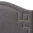 Baxton Studio Aubrey Modern and Contemporary Dark Grey Fabric Upholstered Twin Size Headboard