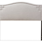 Baxton Studio Aubrey Modern and Contemporary Grayish Beige Fabric Upholstered Queen Size Headboard
