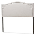 Baxton Studio Aubrey Modern and Contemporary Grayish Beige Fabric Upholstered Queen Size Headboard