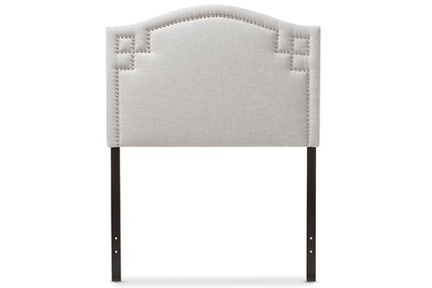 Baxton Studio Aubrey Modern and Contemporary Grayish Beige Fabric Upholstered Twin Size Headboard 