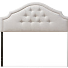 Baxton Studio Cora Modern and Contemporary Grayish Beige Fabric Upholstered Queen Size Headboard