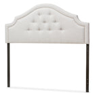 Baxton Studio Cora Modern and Contemporary Grayish Beige Fabric Upholstered King Size Headboard