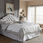 Baxton Studio Cora Modern and Contemporary Grayish Beige Fabric Upholstered King Size Headboard