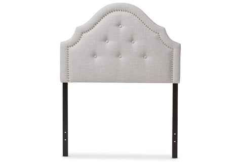 Baxton Studio Cora Modern and Contemporary Grayish Beige Fabric Upholstered Twin Size Headboard 