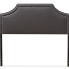 Baxton Studio Avignon Modern and Contemporary Dark Grey Fabric Upholstered Queen Size Headboard