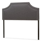 Baxton Studio Avignon Modern and Contemporary Dark Grey Fabric Upholstered Queen Size Headboard