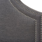 Baxton Studio Avignon Modern and Contemporary Dark Grey Fabric Upholstered Queen Size Headboard