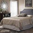 Baxton Studio Avignon Modern and Contemporary Dark Grey Fabric Upholstered Full Size Headboard