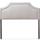 Baxton Studio Avignon Modern and Contemporary Grayish Beige Fabric Upholstered Queen Size Headboard