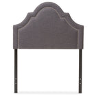Baxton Studio Rita Modern and Contemporary Dark Grey Fabric Upholstered Twin Size Headboard