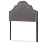 Baxton Studio Rita Modern and Contemporary Dark Grey Fabric Upholstered Twin Size Headboard