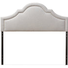 Baxton Studio Rita Modern and Contemporary Grayish Beige Fabric Upholstered Full Size Headboard