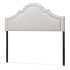 Baxton Studio Rita Modern and Contemporary Grayish Beige Fabric Upholstered King Size Headboard