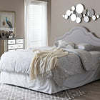 Baxton Studio Rita Modern and Contemporary Grayish Beige Fabric Upholstered Full Size Headboard