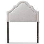 Baxton Studio Rita Modern and Contemporary Grayish Beige Fabric Upholstered Twin Size Headboard