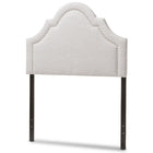 Baxton Studio Rita Modern and Contemporary Grayish Beige Fabric Upholstered Twin Size Headboard