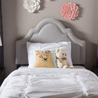 Baxton Studio Rita Modern and Contemporary Grayish Beige Fabric Upholstered Twin Size Headboard 