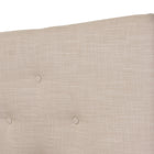 Baxton Studio Hannah Mid-Century Modern Beige Linen Queen Size Platform Bed
