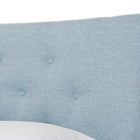 Baxton Studio Hannah Mid-Century Modern Sky Blue Fabric Queen Size Platform Bed