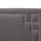 Baxton Studio Geneva Modern and Contemporary Dark Grey Fabric Upholstered Twin Size Headboard