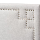 Baxton Studio Geneva Modern and Contemporary Grayish Beige Fabric Upholstered Twin Size Headboard