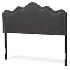 Baxton Studio Nadeen Modern and Contemporary Dark Grey Fabric King Size Headboard