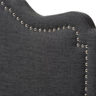 Baxton Studio Nadeen Modern and Contemporary Dark Grey Fabric Queen Size Headboard