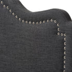 Baxton Studio Nadeen Modern and Contemporary Dark Grey Fabric King Size Headboard