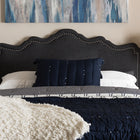Baxton Studio Nadeen Modern and Contemporary Dark Grey Fabric Queen Size Headboard