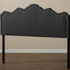 Baxton Studio Nadeen Modern and Contemporary Dark Grey Fabric King Size Headboard