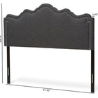 Baxton Studio Nadeen Modern and Contemporary Dark Grey Fabric Queen Size Headboard