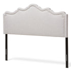 Baxton Studio Nadeen Modern and Contemporary Greyish Beige Fabric Queen Size Headboard