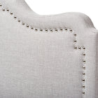 Baxton Studio Nadeen Modern and Contemporary Greyish Beige Fabric Queen Size Headboard