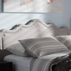 Baxton Studio Nadeen Modern and Contemporary Greyish Beige Fabric Queen Size Headboard