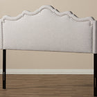 Baxton Studio Nadeen Modern and Contemporary Greyish Beige Fabric Queen Size Headboard